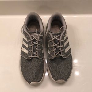 Grey adidas tennis shoes